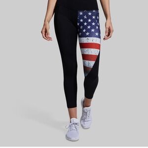 Born Primitive Black Leggings with American Flag Design